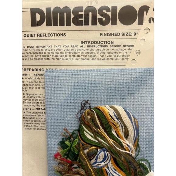 Dimensions Counted Cross Stitch Kit Quiet Reflections 9"x12" Frame Size Design - Picture 7 of 7